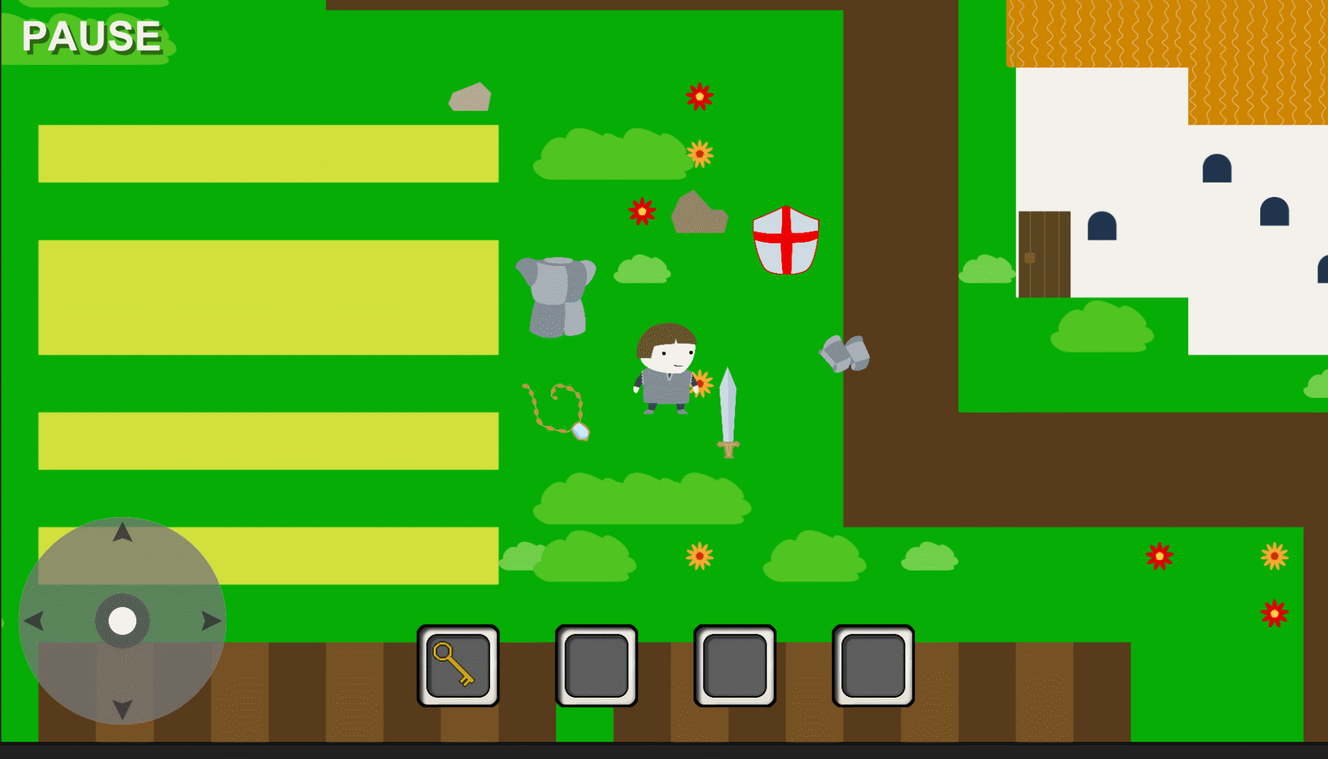 Gif shows the player picking up pieces of armor